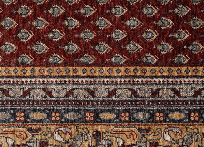 Klassisch sch&ouml;ne Br&uuml;cken und Teppiche mit hoher Flordichte ROT