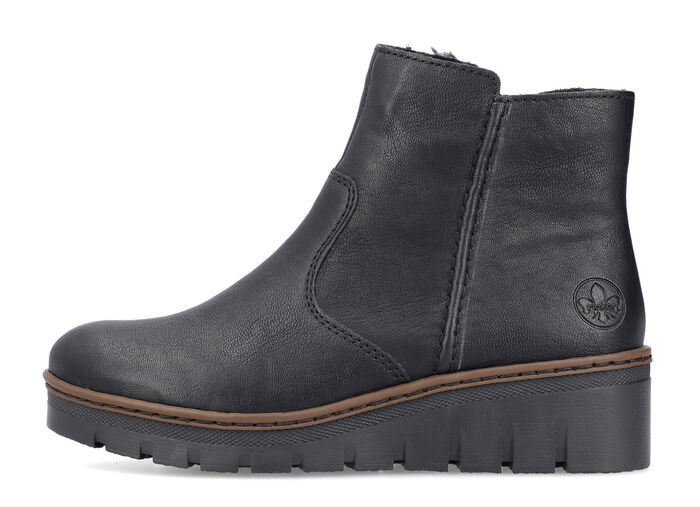 Rieker, gefütterte Damen-Stiefeletten, Winterschuhe, mit Reissverschluss SCHWARZ