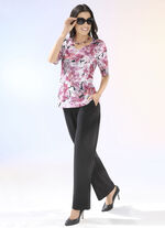 Hose in modischer Weite SCHWARZ