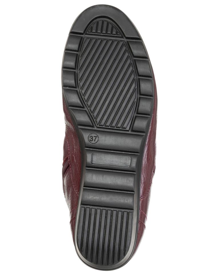 ELENA EDEN, gef&uuml;tterte Damen-Stiefeletten, Winterschuhe, Weite G, mit Rei&szlig;verschluss BORDEAUX