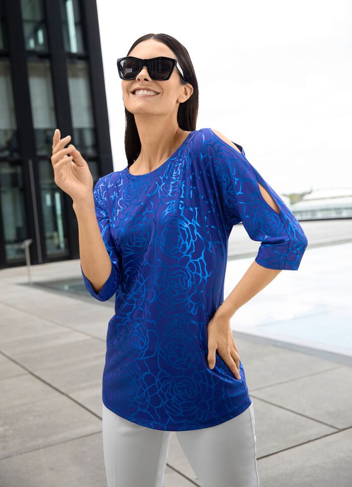 Shirt-Tunika mit Schlitzen 