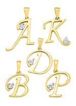 Buchstabenanh&auml;nger mit Brillant 