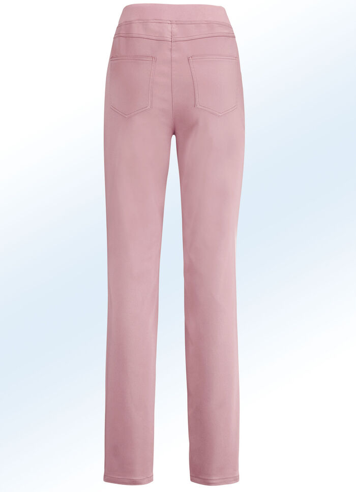 Edle Hose in Schlupfform DUNKELROSÉ