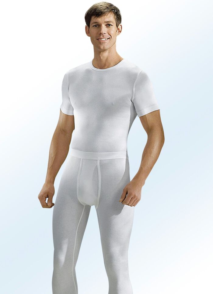 Hermko Dreierpack Unterhosen aus Feinripp mit Eingriff, weiss 