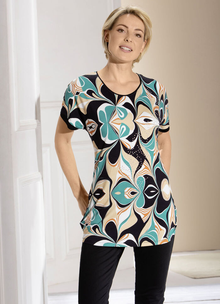 Fantasievolles Longshirt mit Zierplättchen 