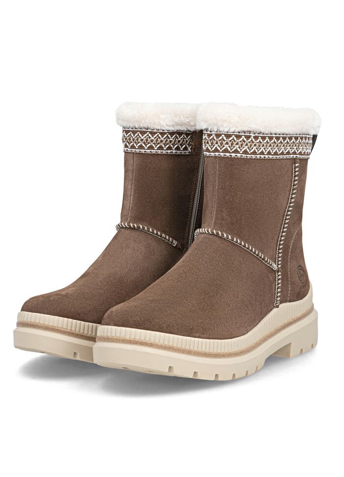Remonte, gef&uuml;tterte Damen-Stiefeletten, Winterschuhe, Weite G, mit Lammfell 