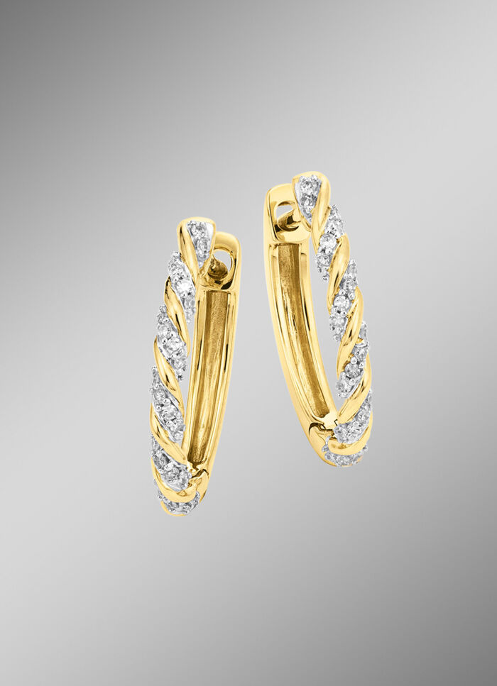 Creolen mit Diamanten 