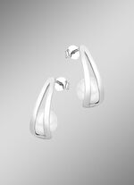 Moderne Ohrstecker mit Süsswasser-Zuchtperlen 