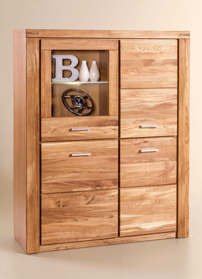 Highboard mit Massivholzfronten WILDEICHE