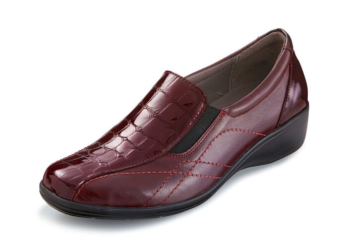 ELENA EDEN, komfortable Damen-Slipper, mit herausnehmbarem Fussbett BORDEAUX