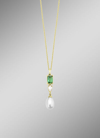 Zarte Raffinesse – Anhänger mit Perle und Kristallglanz 