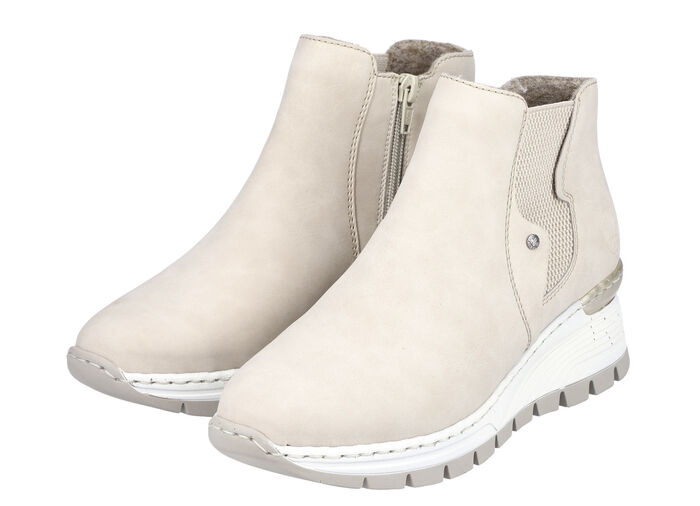 Rieker Stiefelette aus weichem Nubukmaterial BEIGE