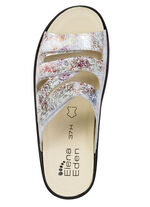 ELENA EDEN, bequeme Damen-Pantoletten, Weite H, mit herausnehmbarem Fussbett ECRU-ROSÉ