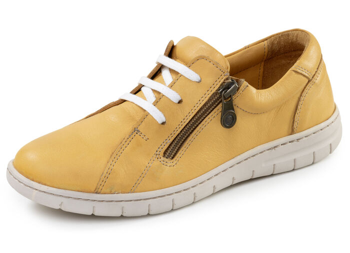 ELENA EDEN, bequeme Damen-Schn&uuml;rschuhe, Weite G, mit herausnehmbarem Fussbett GELB