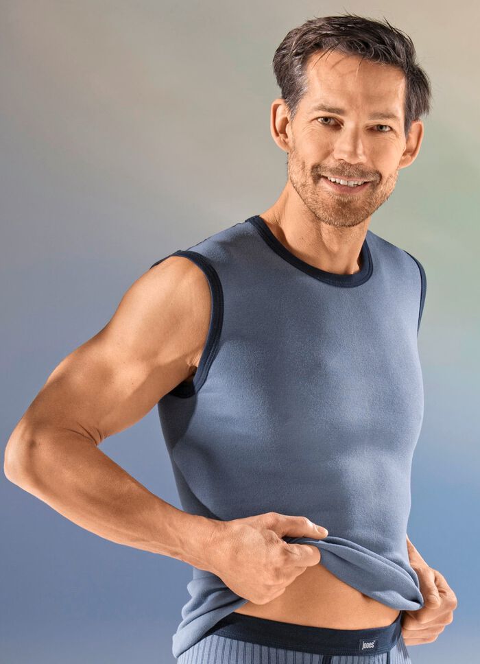 Dreierpack Muskelshirts mit Kontrasteinfassung 