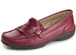 ELENA EDEN, klassische Damen-Slipper, Weite H, mit herausnehmbarem Lederfussbett BORDEAUX