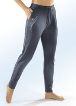 Hose mit Schmucksteinzier ANTHRAZIT