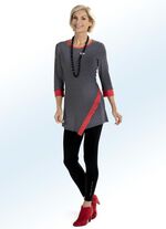 Leggings mit edel gl&auml;nzendem Ziermotiv SCHWARZ