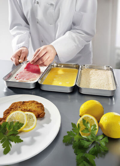 Panier-Set, 3-teilig. aus rostfreiem Edelstahl 