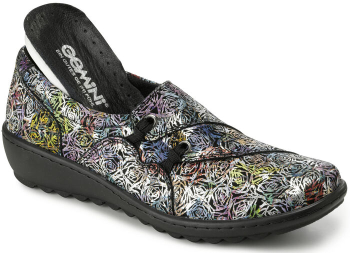 Gemini Slipper aus Rind-Nappaleder SCHWARZ-BUNT