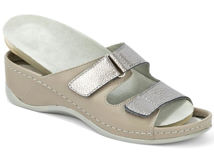 Mubb Pantolette mit Leder-Memory-Fussbett 