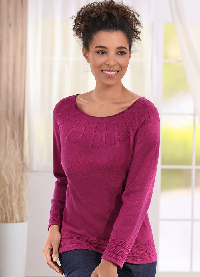 Pullover in Strukturmix 