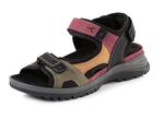 Waldläufer, sporliche Damen-Sandalen, Weite H, mit herausnehmbarem Fussbett SCHWARZ-BUNT