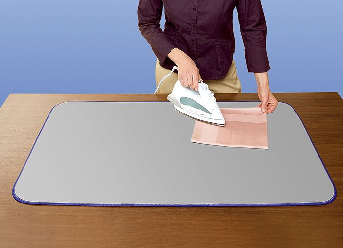 Thermobügeldecke aus 100% Baumwolle SILBER