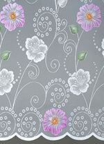 Blumenfenster-Vorhang mit Universalschienenband FLIEDER