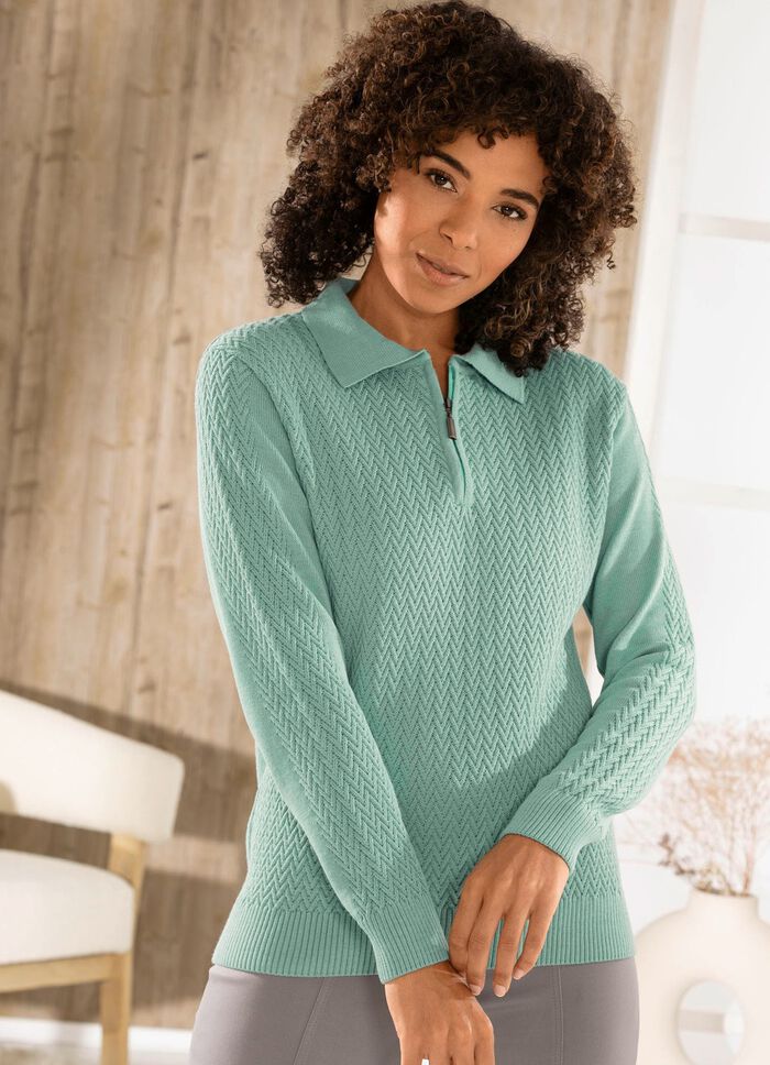 Pullover mit Schurwolle MINT