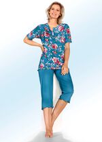 Zweierpack Pyjamas mit gebogten Abschl&uuml;ssen und Knopfleiste 