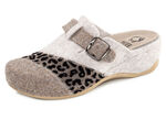 Mubb, klassische Damen-Hausschuhe, Weite H, mit herausnehmbarem Fussbett BEIGE