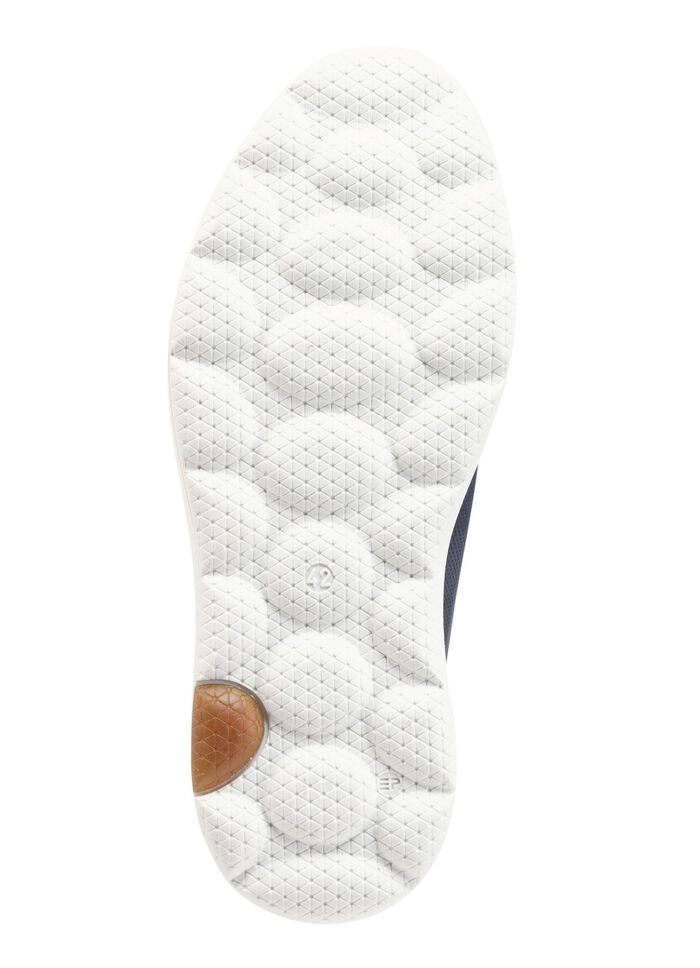 Waldl&auml;ufer Schn&uuml;rschuh aus Nubukleder mit Veloursleder-Bes&auml;tzen DUNKELBLAU-ECRU-BRAUN