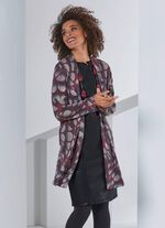 Long-Strickjacke in Feinstrick 