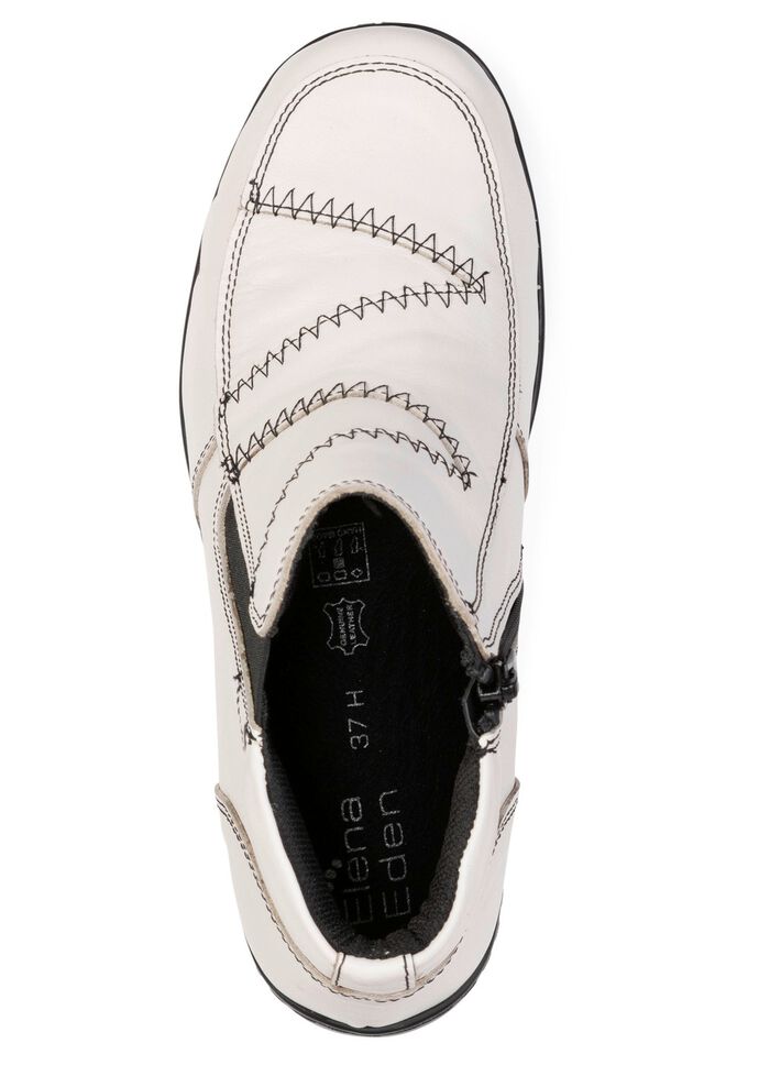 ELENA EDEN, bequeme Damen-Boots, Weite H, mit herausnehmbarem Fussbett ECRU