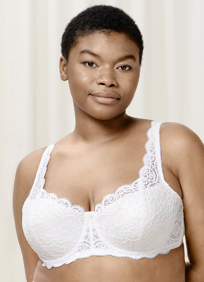 Triumph Amourette Bügel-BH mit Elastikspitze WEISS