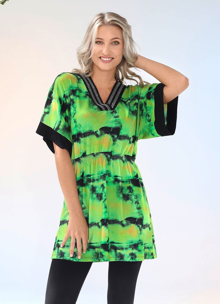 Fabelhaftes Longshirt in Batik-Optik 