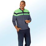 Hajo Klima Komfort Pyjama mit Knopfleiste, garngef&auml;rbtem Ringeldessin  