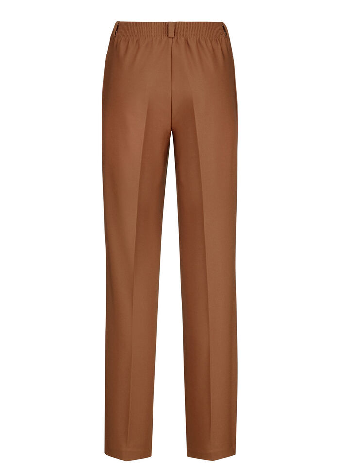 Elegante Hose mit apartem Zieranhänger COGNAC