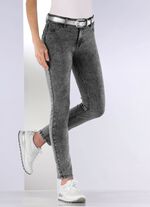 Kn&ouml;chellange, figurformende Jeans 