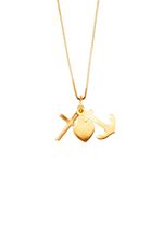 Anh&auml;nger &laquo;Glaube, Liebe und Hoffnung&raquo; mit Veneziakette  