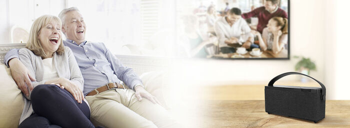 Kabelloser TV Lautsprecher mit Sprach- und Dialogverstärker 