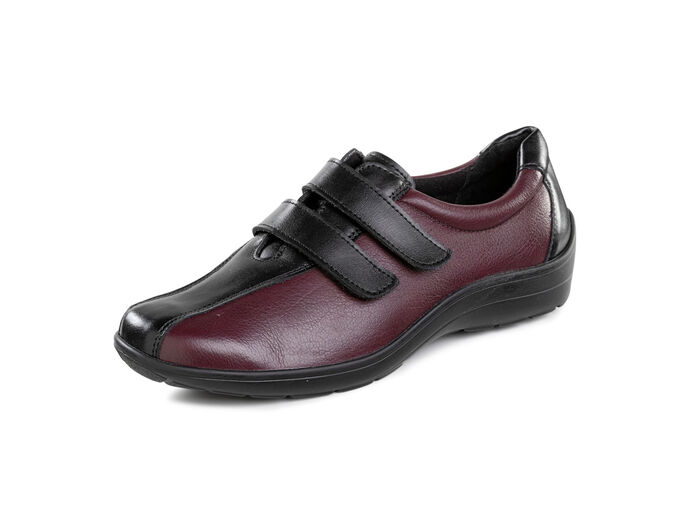 ELENA EDEN Slipper aus Nappaleder BORDEAUX-SCHWARZ