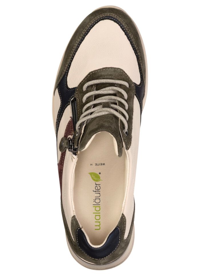 Waldl&auml;ufer, trendige Damen-Sneaker, Weite H, mit herausnehmbarem Fussbett BEIGE-BUNT