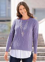 Pullover in Strukturmix 