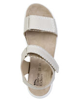ELENA EDEN, bequeme Damen-Sandalen, Weite H, mit herausnehmbarem Fussbett BEIGE