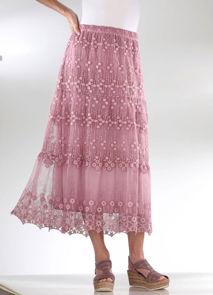 Stufenrock mit spezieller F&auml;rbetechnik 