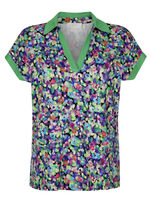 Poloshirt mit überschnittenem Ärmel 