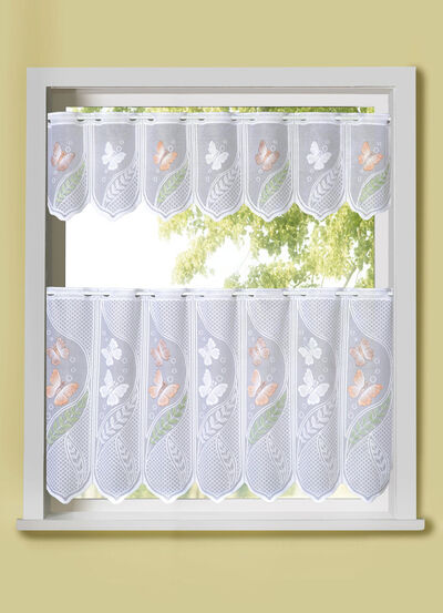 Kurzvorhang &laquo;Schmetterlinge&raquo; in verschiedenen Farben 