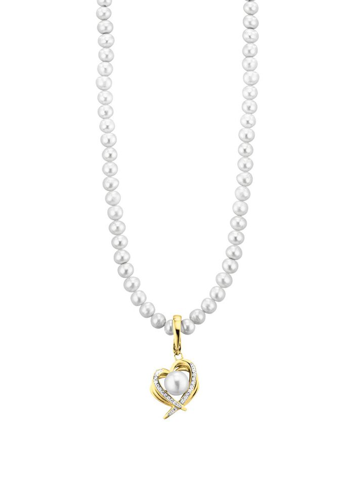 Herz-Anh&auml;nger mit Perlenkette 